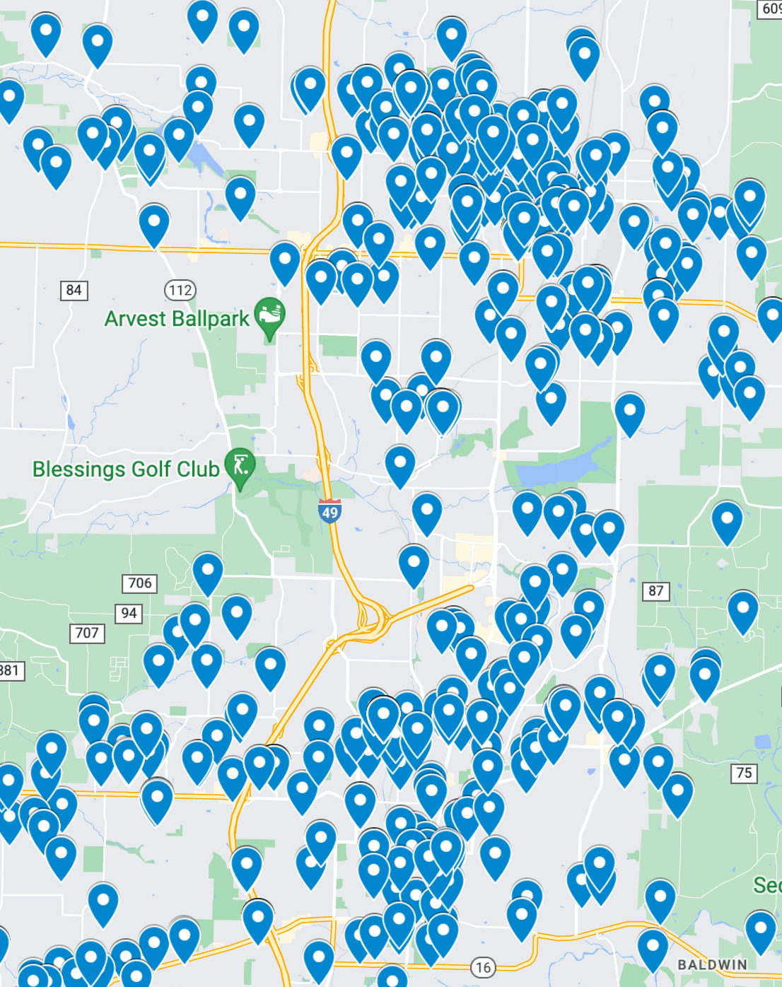 Arkansas Tax Delinquent Map